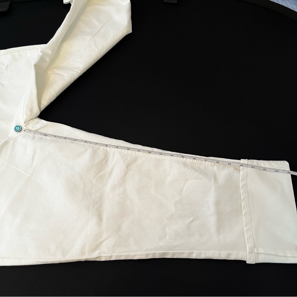 Frye White Cropped Ankle Jeans Relaxed Fit Size 12 - Picture 9 of 10